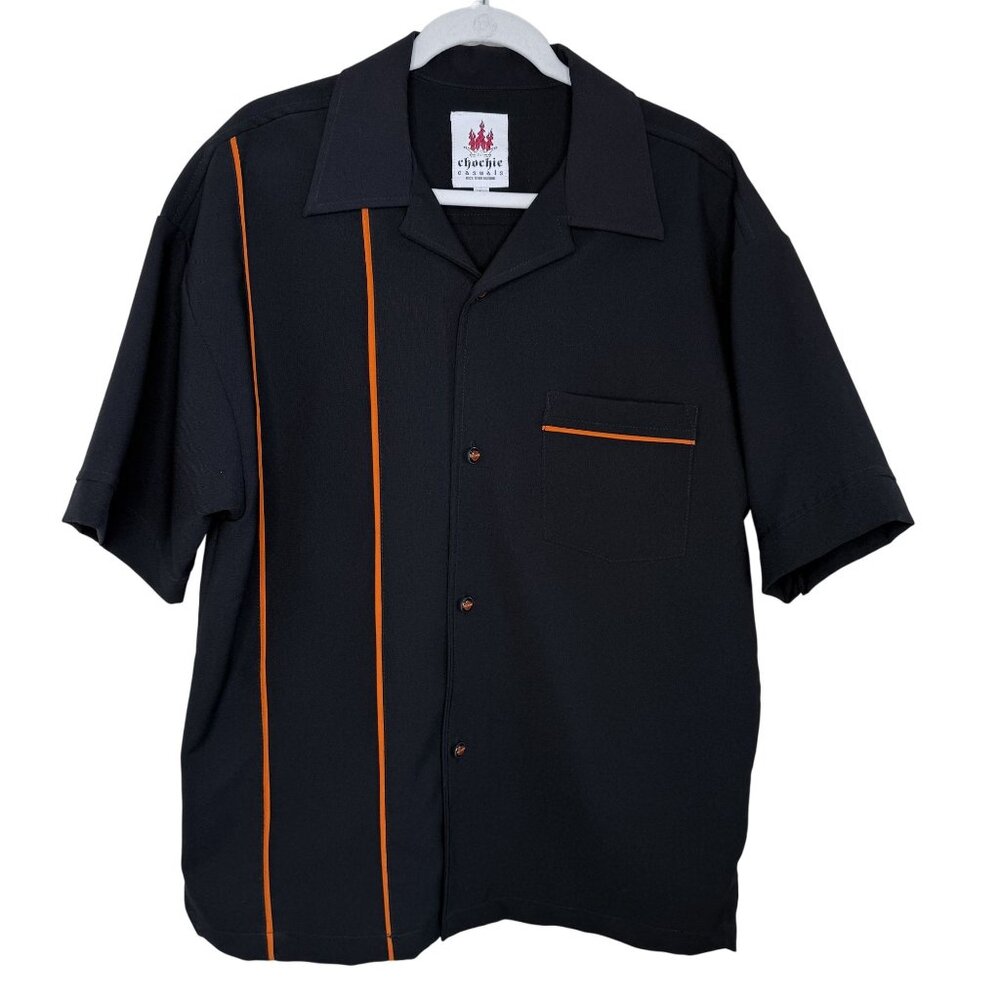 Vintage Chochie Casuals Harley-Davidson Black Bowling, L